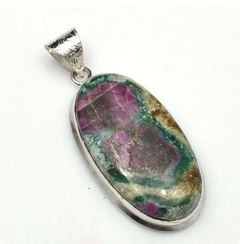 Ruby Zoisite Pendant with complimentary chain