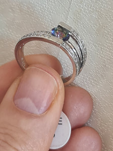 Mystic Topaz ring size 8 (P1/2 - Q)