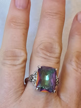 Size 9. Stunning Mystic Topaz Ring
