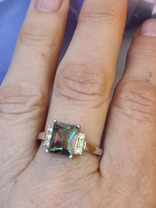 Stunning Mystic Topaz Ring size 9