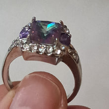 Size 9 - 9.5.   Beautiful Ring in Mystic Topaz