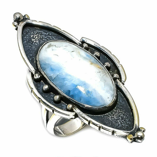 Blue Sheelite Ring in 925 Silver
